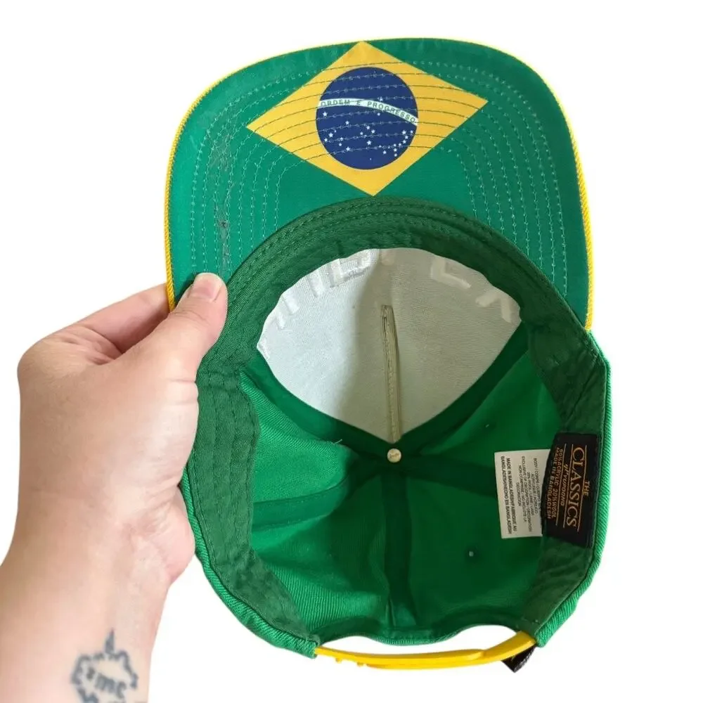Hurley Classics Yupoong Brasil Brazil Flag Under Brim Ball Cap Wool Blend Green